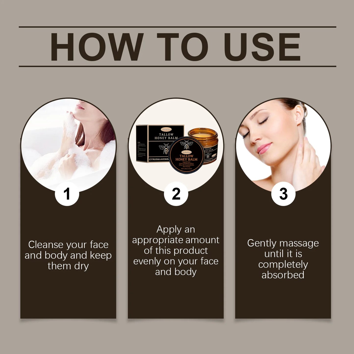Beef Tallow Face Cream Dark Spots Removal Fine Lines Repair Firming Lifting Sagging Improvement Moisturizing Nourish Skin Care