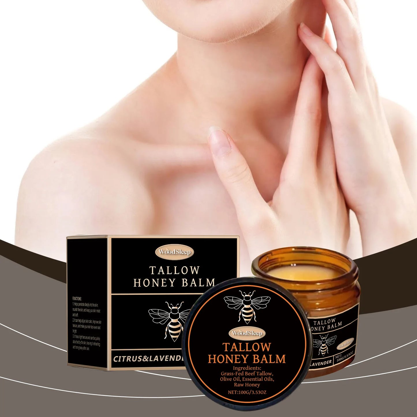 Beef Tallow Face Cream Dark Spots Removal Fine Lines Repair Firming Lifting Sagging Improvement Moisturizing Nourish Skin Care